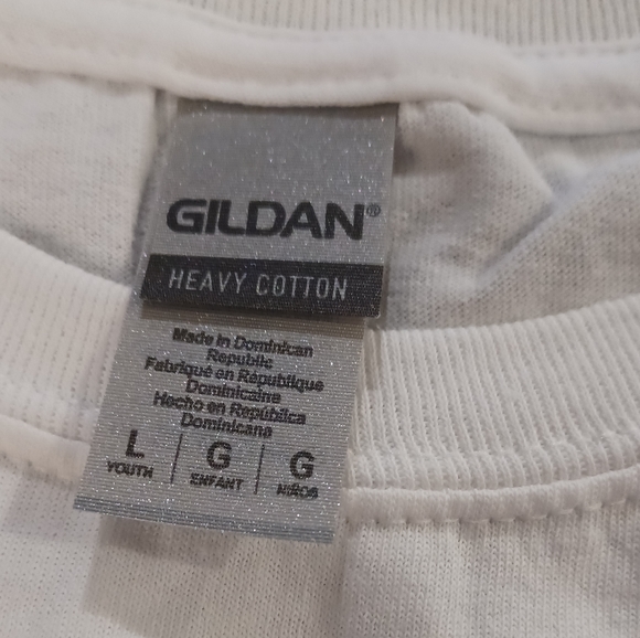 4/$40 New Plain White Tee - Size Large (Youth) - Picture 4 of 5